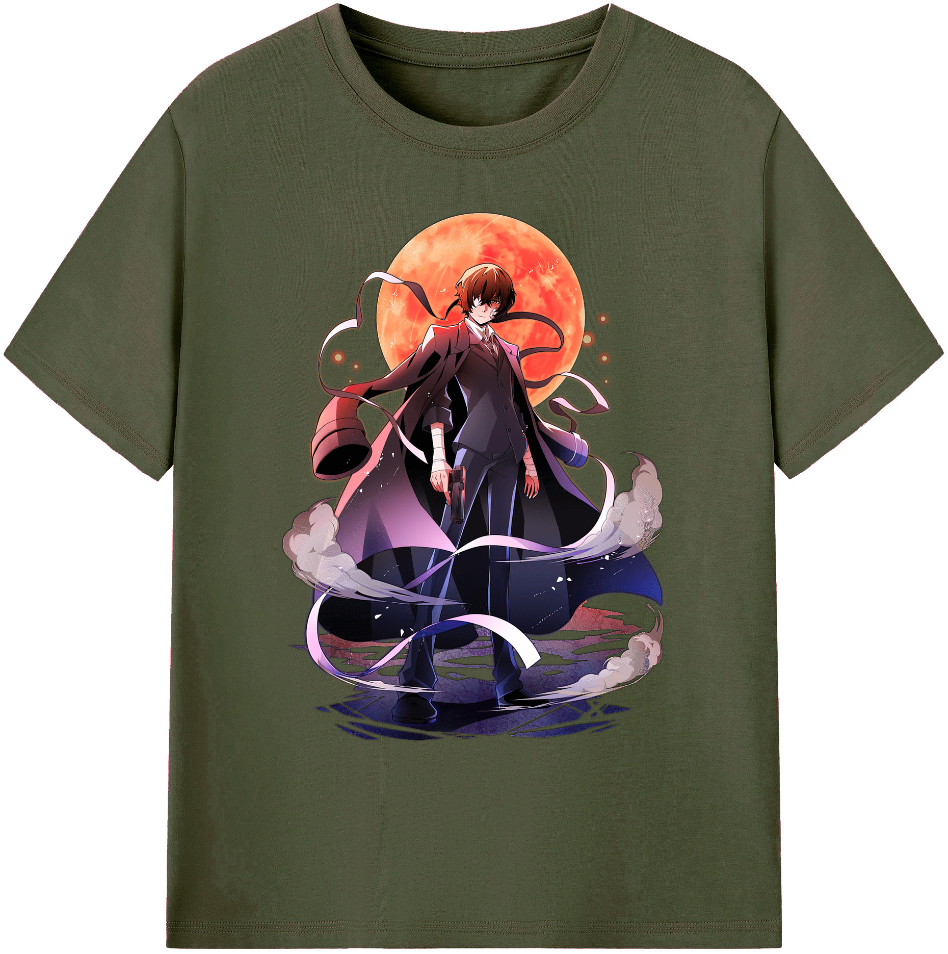 （画像用） 文豪ストレイドッグス Bungo Stray Dogs 綿100％ メンズ半袖Tシャツ｜肌触りやわらか＆通気性